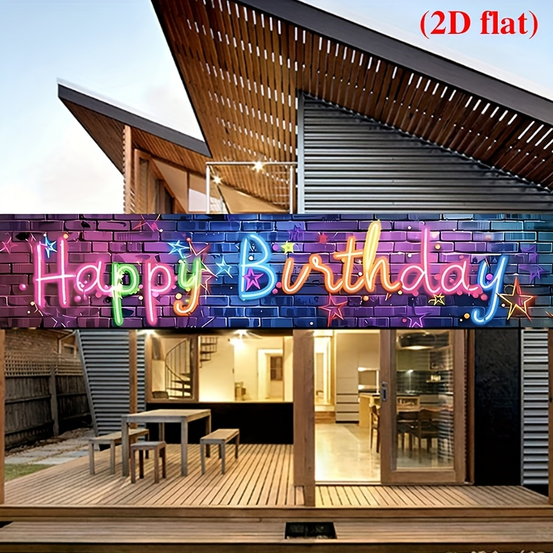 VIKAMA Neon Happy Birthday Ban - Kids Outdoor Fence recensie en prijs