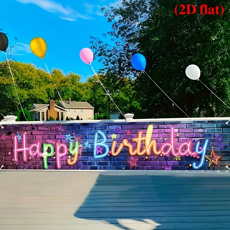 VIKAMA Neon Happy Birthday Ban - Kids Outdoor Fence recensie en prijs