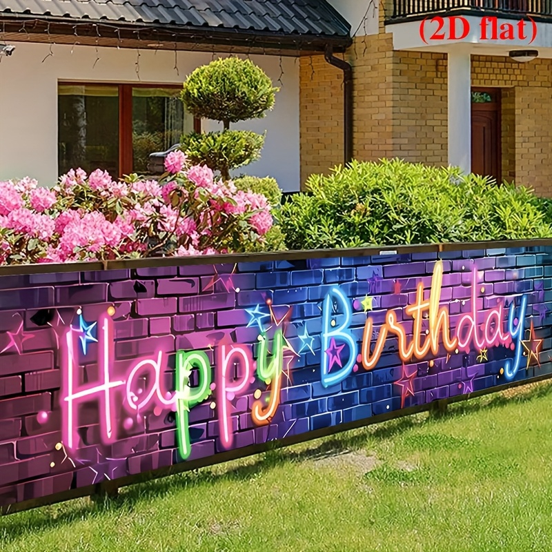 VIKAMA Neon Happy Birthday Ban - Kids Outdoor Fence recensie en prijs