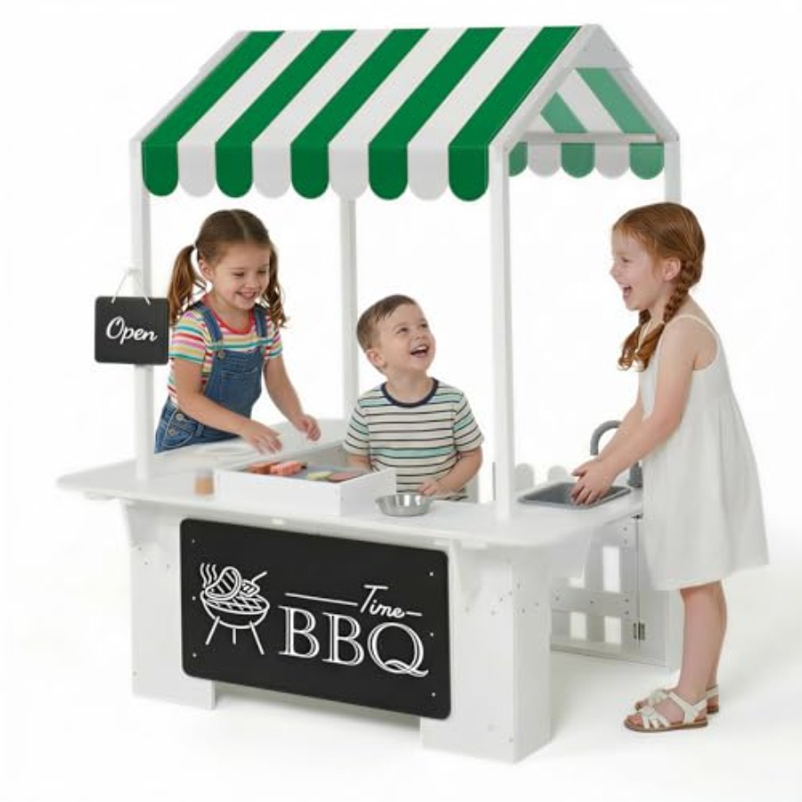 Outdoor playhouse for kids, wh - Kids Outdoor Kitchen Set recensie en prijs
