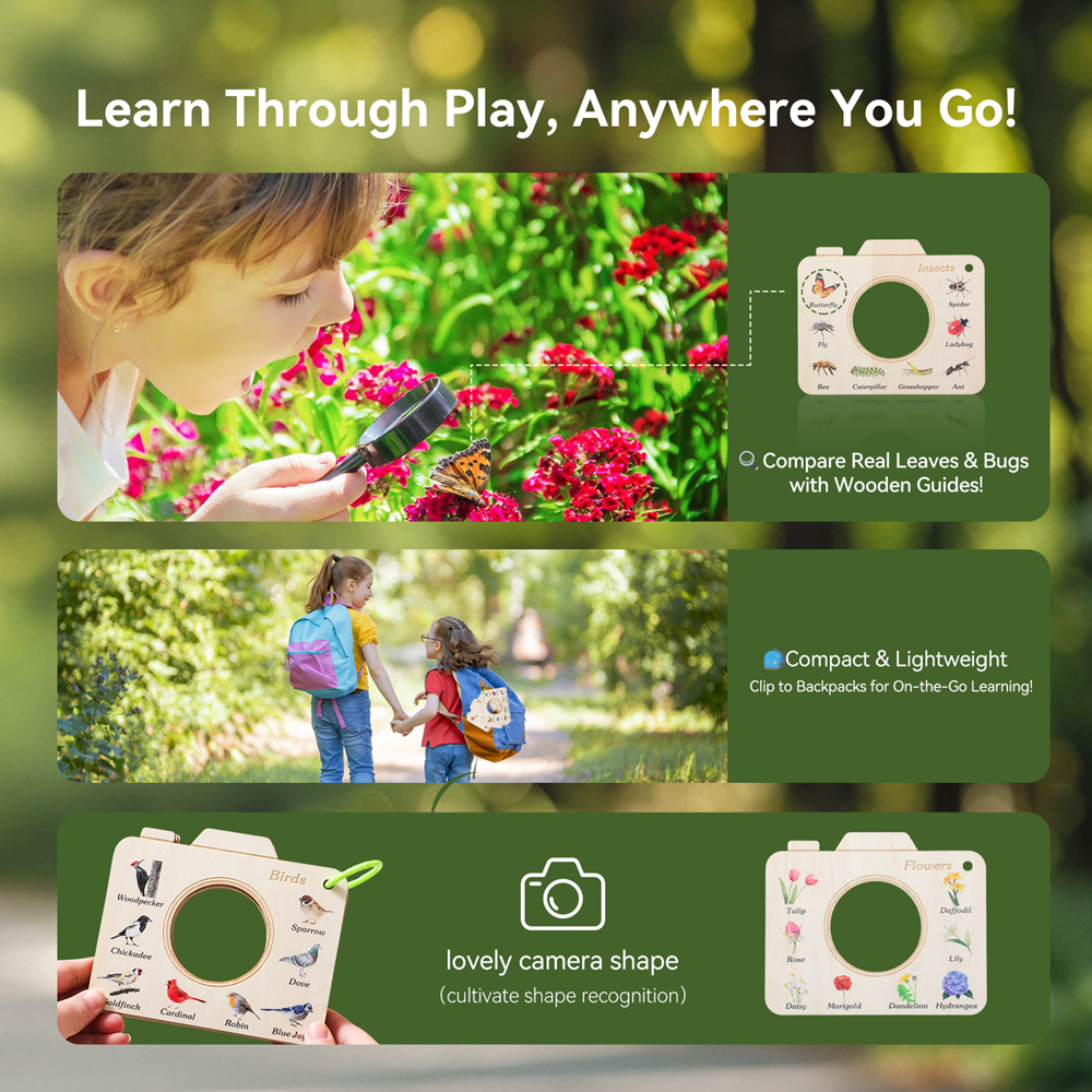 Wooden Camera Shape Nature Cog - Kids Outdoor Activity Set recensie en prijs