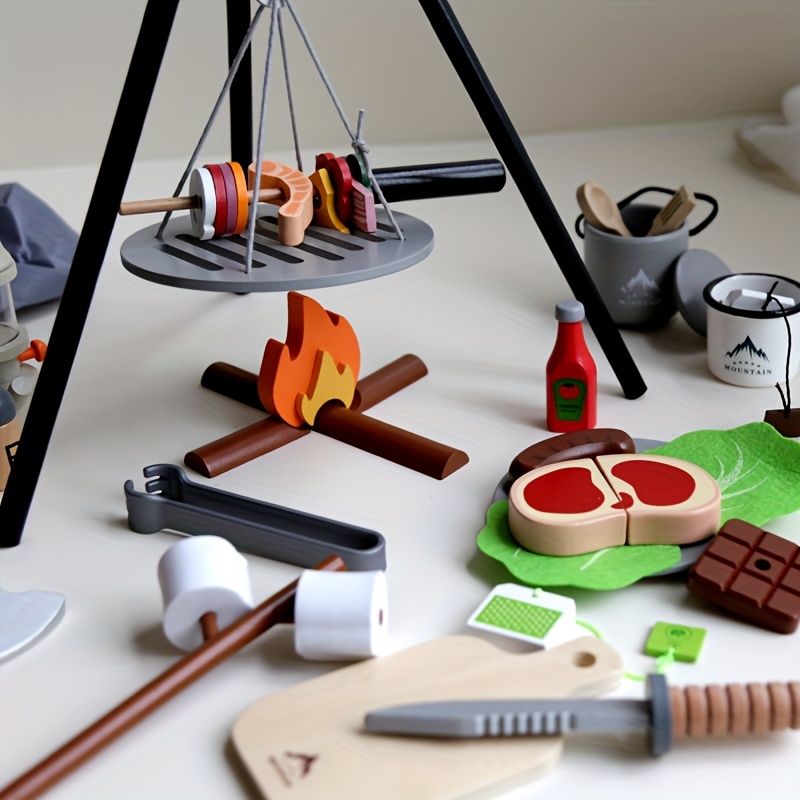 Kids Wooden Camping Toys Set w - Kids Outdoor Kitchen Set recensie en prijs