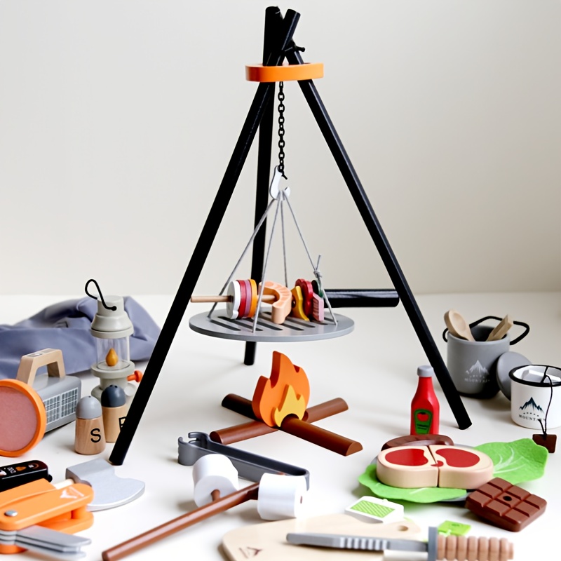 Kids Wooden Camping Toys Set w - Kids Outdoor Kitchen Set recensie en prijs