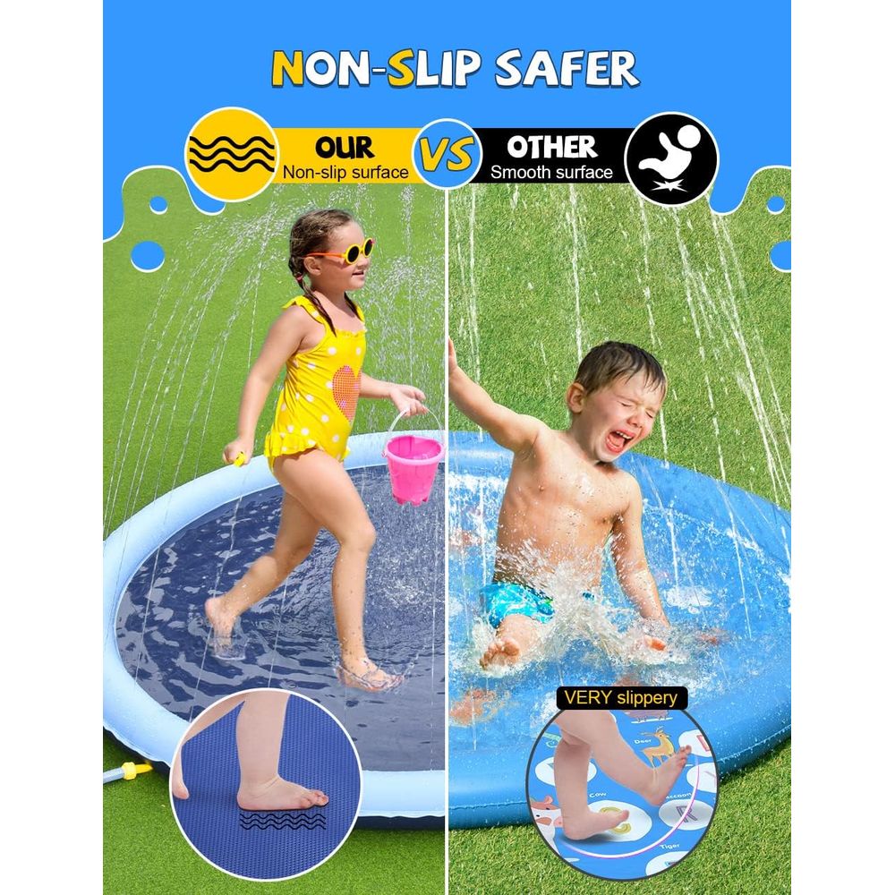 VISTOP Non-Slip Splash Pad or  - Kids Outdoor Water Sprinkler recensie en prijs