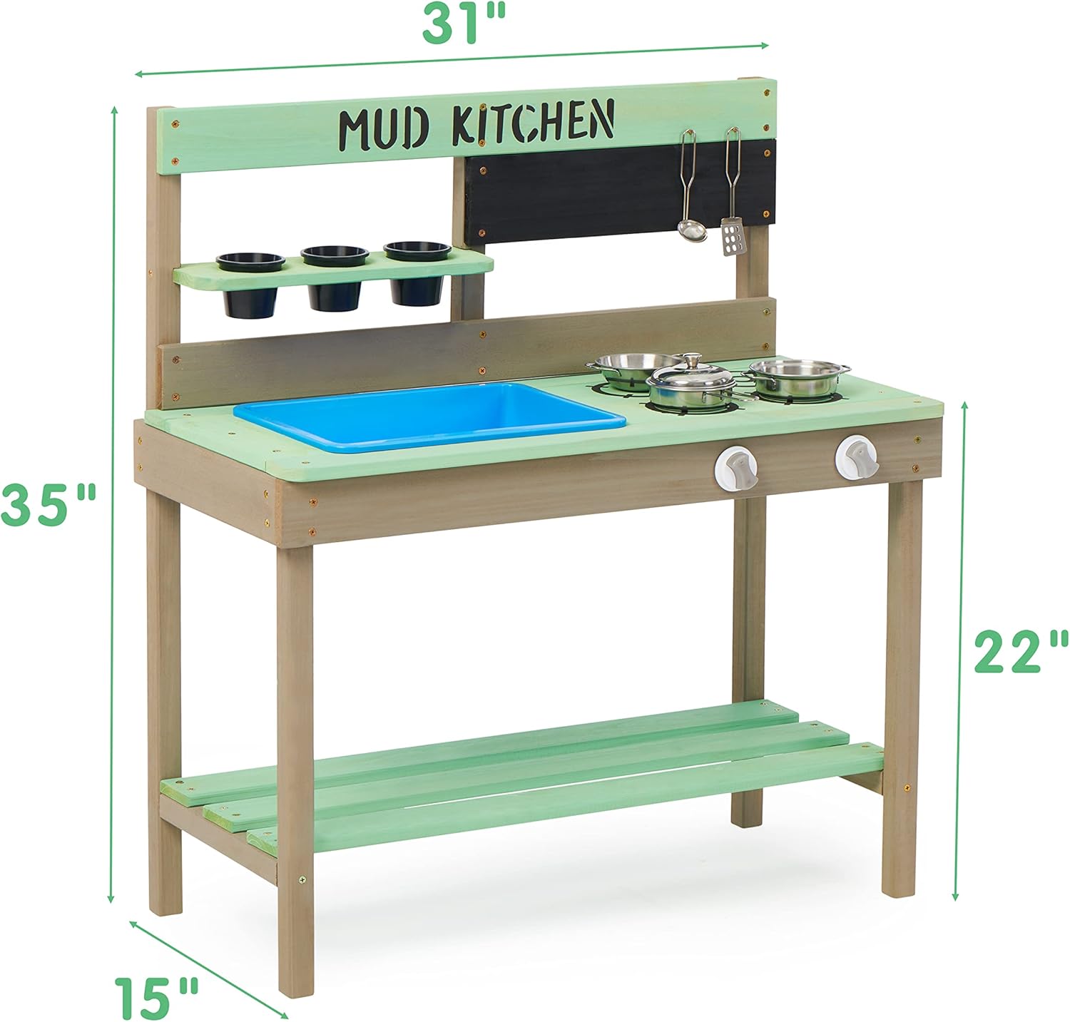 Kid's Wooden Play Kitchen, Out - Kids Outdoor Kitchen Set recensie en prijs