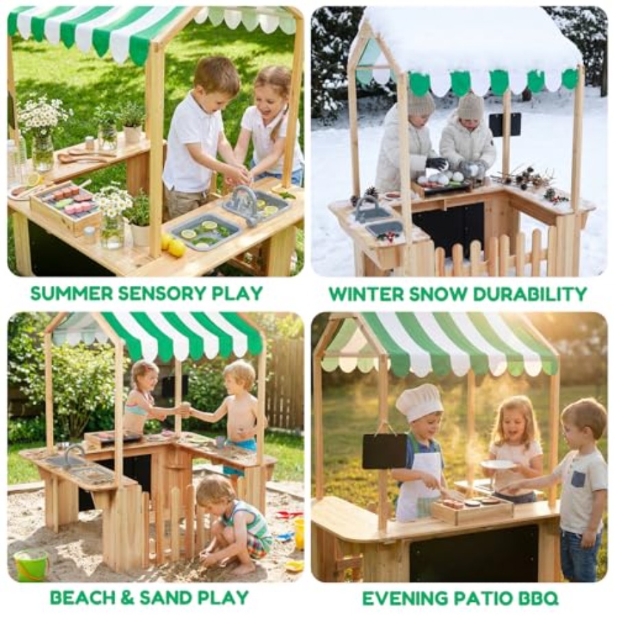 Outdoor playhouse mud kitchen  - Kids Outdoor Kitchen Set recensie en prijs