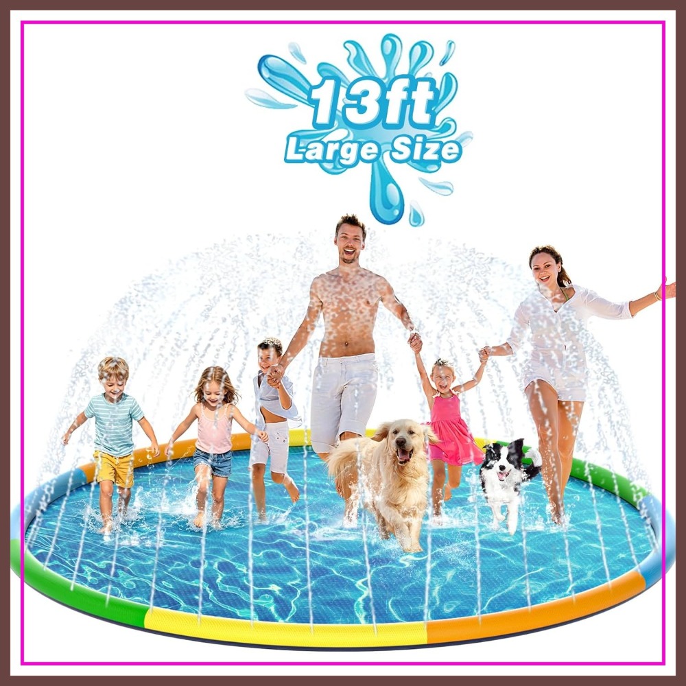 13FT Extra Large Splash Pad, T - Kids Outdoor Water Sprinkler recensie en prijs