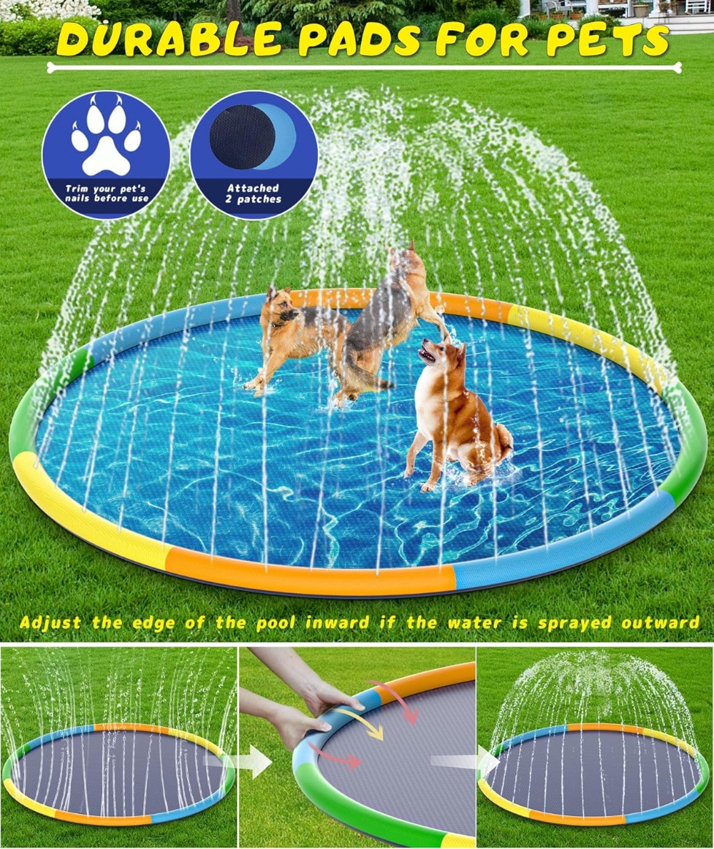 13FT Extra Large Splash Pad, T - Kids Outdoor Water Sprinkler recensie en prijs